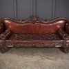 Large Rosewood Leather Sofa - Image 5