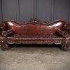 Large Rosewood Leather Sofa - Image 6