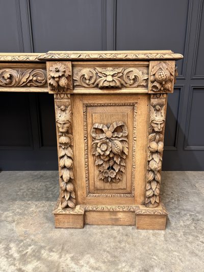Large Victorian Carved Oak Sideboard - Image 9