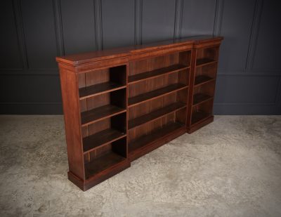 Victorian Mahogany Open Bookcase - Image 2