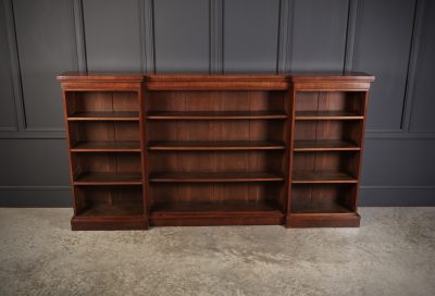 Victorian Mahogany Open Bookcase - Image 3