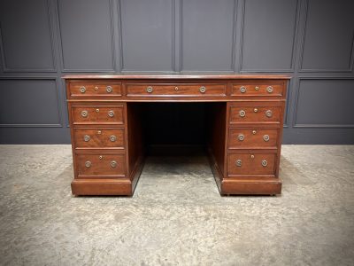 Large Victorian Mahogany Partners Desk - Image 8