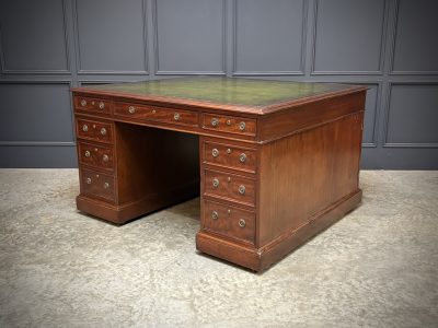 Large Victorian Mahogany Partners Desk - Image 9