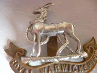 ROYAL WARWICKSHIRE CAP BADGE - Image 2
