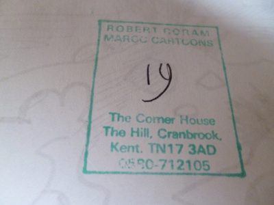 BOB CORAM CARTOON  SIGNED MAROC  26 CM BY 20 CM [KEEP QUIET PERHAPS RESCUERS WILL GO AWAY - Image 5