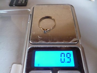 9CT  GOLD WISHBONE RING 1.4 GRAMS - Image 6