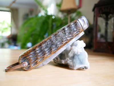 Woods and Sons WW1 era Bone Handle Pocket Knife with Blade & Tin Opener - Image 6