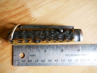 Woods and Sons WW1 era Bone Handle Pocket Knife with Blade & Tin Opener - Image 8