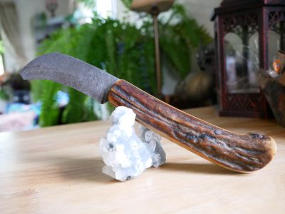 Antique 19th Century French Pruning Knife, Antler Handle - Image 4