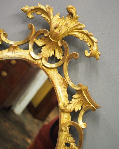 Carved Giltwood Mirror in the Style of Robert Adam - Image 4