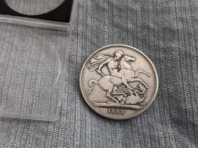 1888 silver crown coin - Image 2