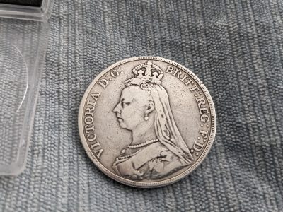 1888 silver crown coin - Image 3