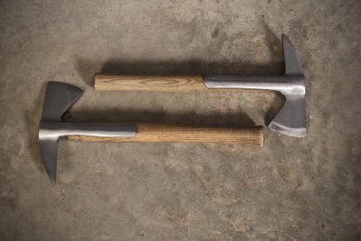 Pair of Elm Handled Auxiliary Fire Service Fireman's Axes - Image 2