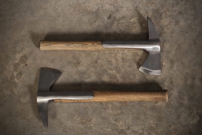 Pair of Elm Handled Auxiliary Fire Service Fireman's Axes - Image 3