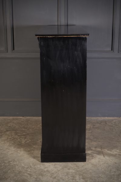 Pair of Late Victorian Black Ebonised Open Bookcases - Image 9
