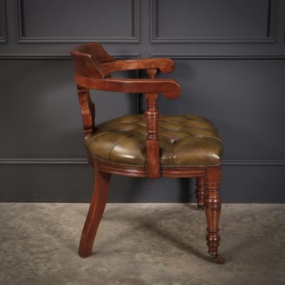 Pair of Mahogany & Leather Library Desk Chairs - Image 16