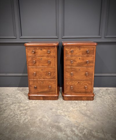 Pair of Victorian Mahogany Bedside Chests - Image 5