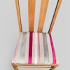 Pair of 1970s Mackintosh Style Oak Chairs – Light Oak & Striped Upholstery - Image 14