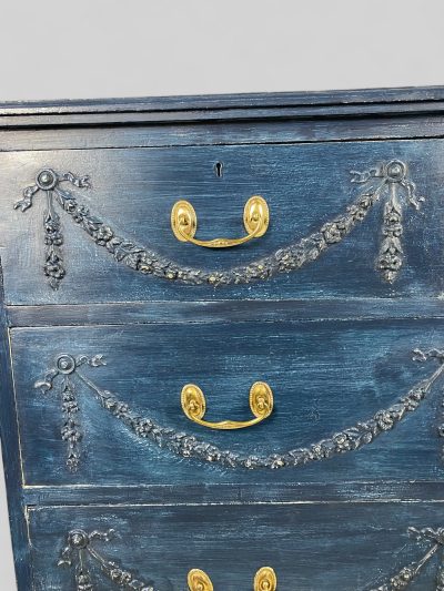 Victorian Pine Blue Painted Chest of Drawers - Image 11