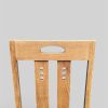 Pair of 1970s Mackintosh Style Oak Chairs – Light Oak & Striped Upholstery - Image 9