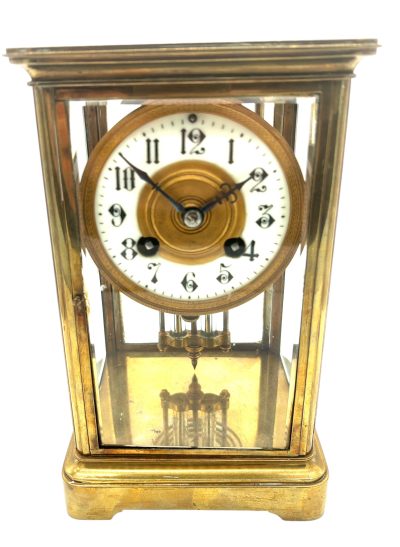 Wonderful French Regulator 4 glass Mantel clock – ca1900 - Image 4