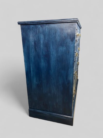 Victorian Pine Blue Painted Chest of Drawers - Image 6