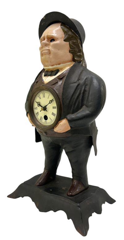 Vintage Quirky Figural Automated moving eyes John Bull novelty Clock – ca 1950 - Image 6