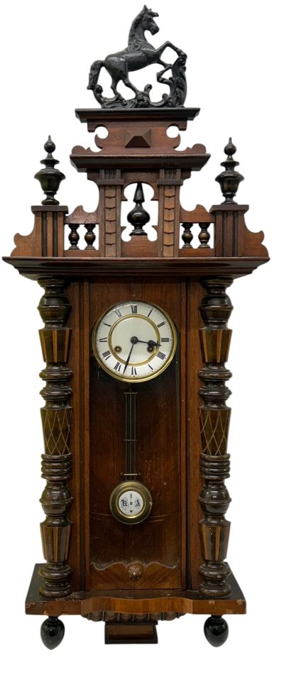 Fabulous Carved case Vienna Wall clock – ca1900 - Image 8