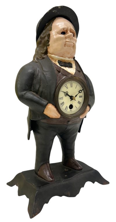 Vintage Quirky Figural Automated moving eyes John Bull novelty Clock – ca 1950 - Image 5