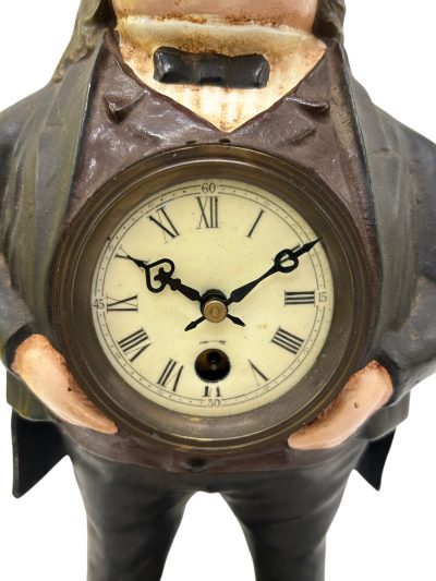 Vintage Quirky Figural Automated moving eyes John Bull novelty Clock – ca 1950 - Image 4