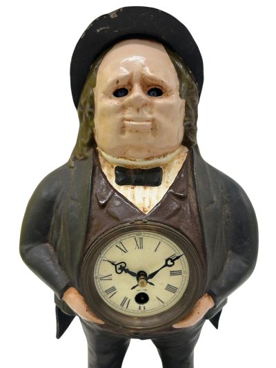 Vintage Quirky Figural Automated moving eyes John Bull novelty Clock – ca 1950 - Image 3