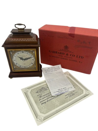 Lovely Elliot Walnut case Mantel Clock – 8 day garrard movement clock - Image 6