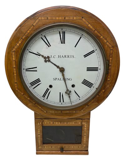 Wonderful American Drop Dial Wall clock – ca1900 - Image 2