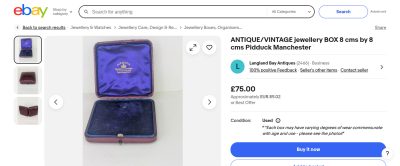 Exquisite Gold pearl & Turquoise Tie or Hat Pin c1910 Original Box Retailed Henry Pidduck & Son Chester? - Image 10