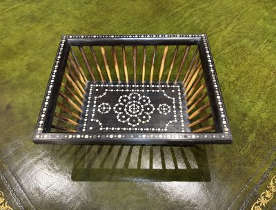 19th Century Ceylonese Porcupine Quill Basket with Bone Inlay - Image 3