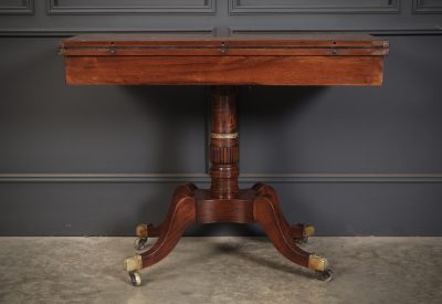Regency Rosewood Brass Inlaid Card Table - Image 14