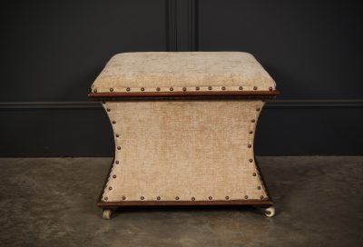 Regency Mahogany Box Ottoman - Image 5