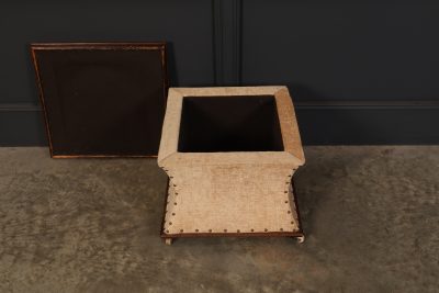 Regency Mahogany Box Ottoman - Image 6