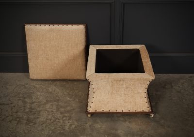 Regency Mahogany Box Ottoman - Image 7