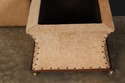 Regency Mahogany Box Ottoman - Image 8