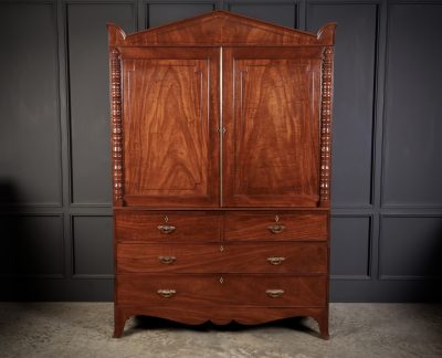 Regency Mahogany Gentlemans Wardrobe - Image 2