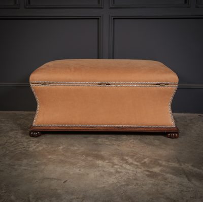 Regency Rosewood & Leather Box Ottoman - Image 14