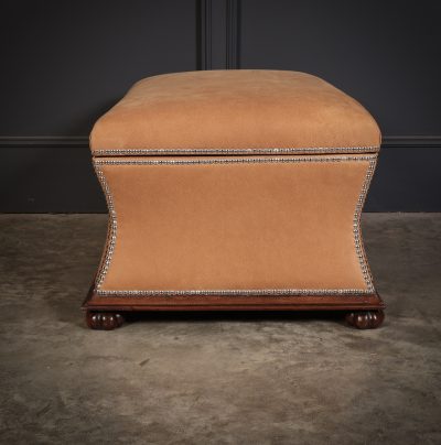Regency Rosewood & Leather Box Ottoman - Image 12