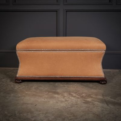 Regency Rosewood & Leather Box Ottoman - Image 7