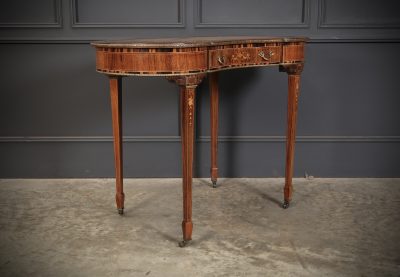 Exceptional Quality Rosewood & Coromandel Kidney Shaped Writing Table - Image 2