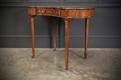 Exceptional Quality Rosewood & Coromandel Kidney Shaped Writing Table - Image 10