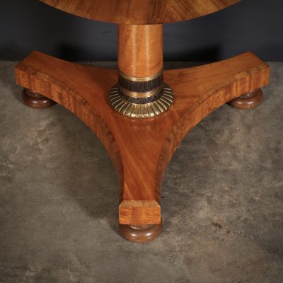 Satinwood & Walnut Round Occasional Table - Image 3