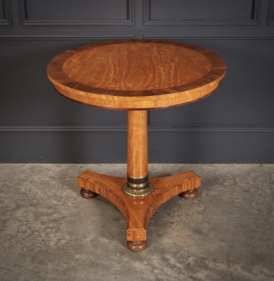 Satinwood & Walnut Round Occasional Table - Image 4