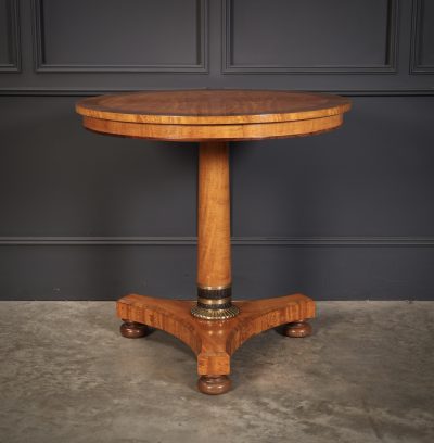 Satinwood & Walnut Round Occasional Table - Image 5