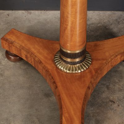 Satinwood & Walnut Round Occasional Table - Image 6
